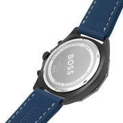Hugo Boss Energy Chronograph Grey Dial Blue Rubber Strap Watch For Men - 1513972