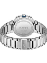 Hugo Boss Admiral Chronograph Blue Dial Silver Steel Strap Watch for Men - 1513907