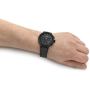 Hugo Boss One Chronograph Black Dial Black Steel Strap Watch For Men - 1514001