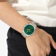 Hugo Boss Gregor Chronograph Green Dial Two Tone Steel Strap Watch For Men - 1514081