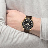 Hugo Boss Troper Chronograph Black Dial Brown Leather Strap Watch For Men - 1514100