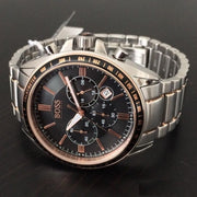 Hugo Boss Driver Sport Chronograph Grey Dial Two Tone Steel Strap Watch for Men - 1513094