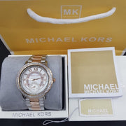 Michael Kors Madelyn Silver Dial Two Tone Steel Strap Watch for Women - MK6288