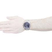 Guess Horizon Chronograph Quartz Blue Dial Silver Steel Strap Watch for Men - W0379G3