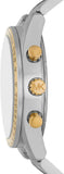 Michael Kors Accelerator Chronograph White Dial Silver Steel Strap Watch For Men - MK9112