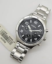 Fossil Brox Multifunction Black Dial Silver Steel Strap Watch for Women - BQ2797