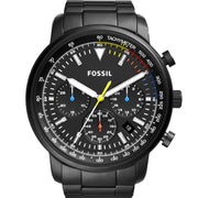 Fossil Goodwin Chronograph Black Dial Black Steel Strap Watch for Men - FS5413