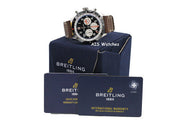 Breitling Super Avi B04 Chronograph GMT 46 Curtiss Warhawk Green Dial Brown Leather Strap Watch for Men - AB04452A1L1X1