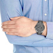 Hugo Boss Classic Chronograph Grey Dial Grey Steel Strap Watch for Men - 1513364
