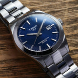Tissot Gentlemen Powermatic 80 Silicium Blue Dial Silver Steel Strap Watch For Men - T127.407.11.041.00