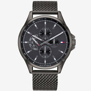 Tommy Hilfiger Shawn Chronograph Quartz Grey Dial Grey Mesh Bracelet Watch for Men - 1791613
