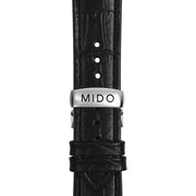 Mido Comander II Automatic Chronometer Silver Dial Black Leather Strap Watch For Men - M021.431.16.031.00