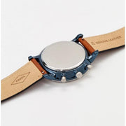 Fossil Neutra Chronograph Blue Dial Brown Leather Strap Watch for Men - FS5791