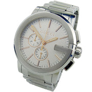 Gucci G Chrono Chronograph Silver Dial Silver Steel Strap Watch For Men - YA101201