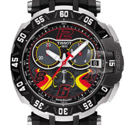 Tissot T Race Chronograph Stefan Bradl Special Edition Black Dial Black Rubber Strap Watch for Men - T092.417.27.057.02