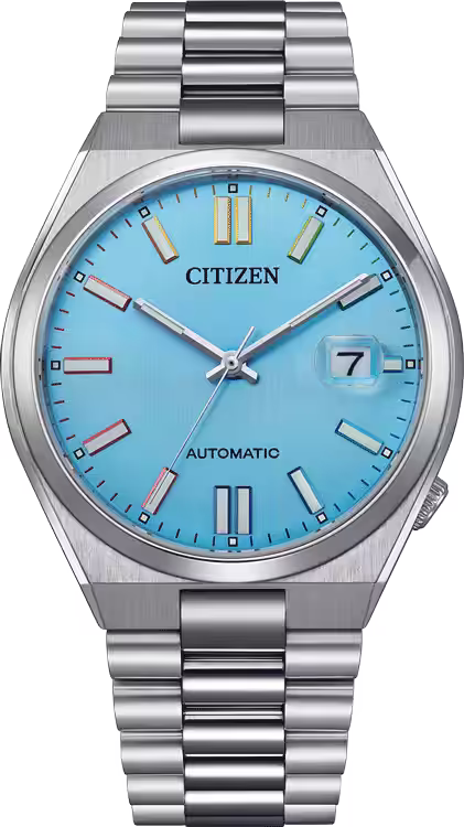 Citizen Tsuyosa Automatic Turquoise Blue Dial Silver Steel Strap Watch for Men - NJ0151-53L