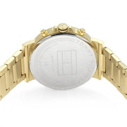 Tommy Hilfiger Daniel Chronograph Blue Dial Gold Steel Strap Watch for Men - 1710384