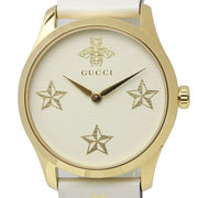 Gucci G Timeless White Dial White Leather Strap Watch For Women - YA1264096
