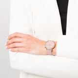 Swarovski Passage Chrono Pink Dial Pink Leather Strap Watch for Women - 5580352