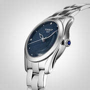 Tissot T Wave Donna Blue Dial Silver Steel Strap Watch For Women - T112.210.11.041.00
