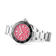 Tag Heuer Aquaracer Professional 300 Automatic Diamonds Pink Dial Silver Steel Strap Watch for Women - WBP231J.BA0618