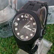 Marc Jacobs Pelly Black Dial Black Silicone Strap Watch for Women - MBM2516