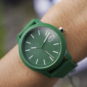Lacoste 12.12 Green Dial Green Silicone Strap Watch for Men - 2010985