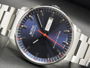 Mido Commander II Automatic Chronometer Blue Dial Silver Steel Strap Watch For Men - M021.431.11.041.00
