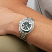 Breitling Superocean Automatic 44mm Navy Green Dial Green Rubber Strap Watch for Men - A17376A31L1A1