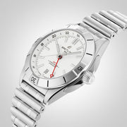 Breitling Chronomat GMT 40 White Dial Silver Steel Strap Watch for Men - A32398101A1A1