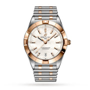 Breitling Chronomat B02 18K Red Gold White Dial Two Tone Steel Strap Watch for Men - U77310101A2U1