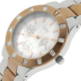 Guess Glisten Chronograph Analog Silver Dial Two Tone Steel Strap Watch For Women - W14551L1