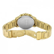 Tommy Hilfiger Claudia White Dial Gold Steel Strap Watch for Women - 1781742