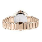 Tommy Hilfiger Angela Quartz White Dial Rose Gold Steel Strap Watch for Women - 1782124