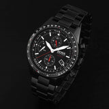 Hugo Boss Aero Chronograph Black Dial Black Steel Strap Watch for Men - 1513771