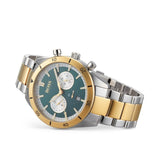 Hugo Boss Santiago Chronograph Green Dial Two Tone Steel Strap Watch for Men - 1513872