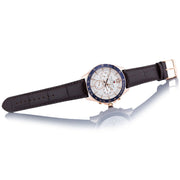 Tommy Hilfiger Luke Quartz White Dial Brown Leather Strap Watch for Men - 1791118