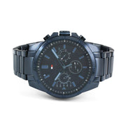 Tommy Hilfiger Decker Chronograph Blue Dial Blue Steel Strap Watch for Men - 1791560