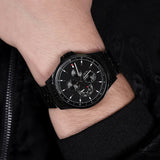 Tommy Hilfiger Shawn Quartz Black Dial Black Steel Strap Watch for Men - 1791611