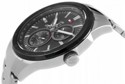 Tommy Hilfiger Austin Black Dial Silver Steel Strap Watch for Men - 1791639