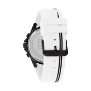 Tommy Hilfiger Aiden Chronograph White Dial White Rubber Strap Watch For Men - 1791862