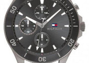 Tommy Hilfiger Larson Chronograph Grey Dial Silver Steel Strap Watch For Men - 1791918