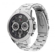 Tommy Hilfiger Blaze Chronograph Black Dial Silver Steel Strap Watch For Men - 1792029