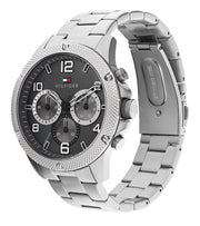 Tommy Hilfiger Blaze Chronograph Black Dial Silver Steel Strap Watch For Men - 1792029