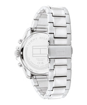 Tommy Hilfiger Jordan Chronograph Blue Dial Silver Steel Strap Watch For Men - 1792094