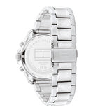 Tommy Hilfiger Jordan Chronograph Blue Dial Silver Steel Strap Watch For Men - 1792094