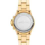 Michael Kors Everest Chronograph White Dial Gold Steel Strap Watch For Women - MK7212