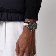Hugo Boss Allure Chronograph Black Dial Multicolor Nylon Strap Watch for Men - 1513963