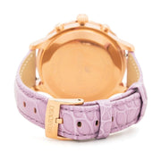 Swarovski Octea Lux Chrono Purple Dial Purple Leather Strap Watch for Women - 56322638