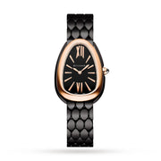 Bvlgari Serpenti Seduttori Black Dial Black Steel Strap Watch for Women - SERPENTI103704